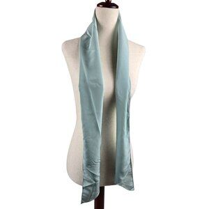 Scarf Women Tie Accessory Blue Solid Sash 6.5" x 55.5" Neck Fashion Accessory